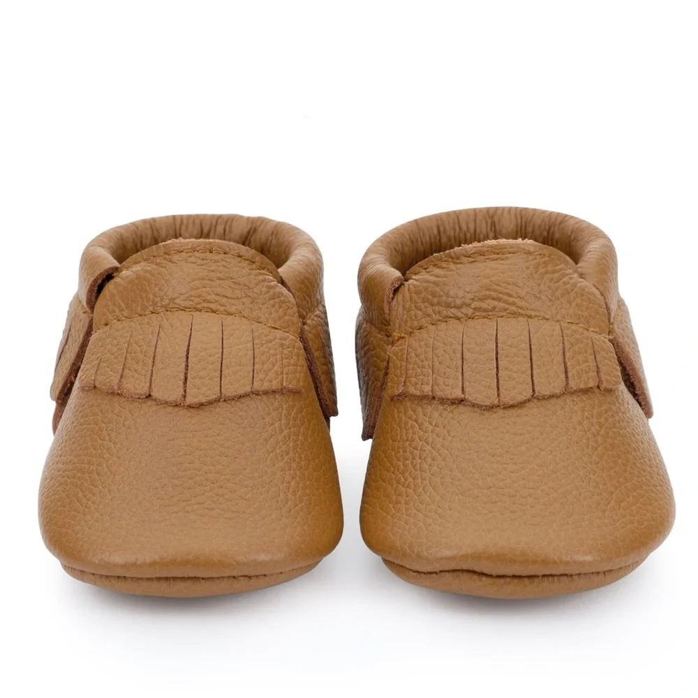 BIRDROCK BABY Classic Brown Baby Moccasins